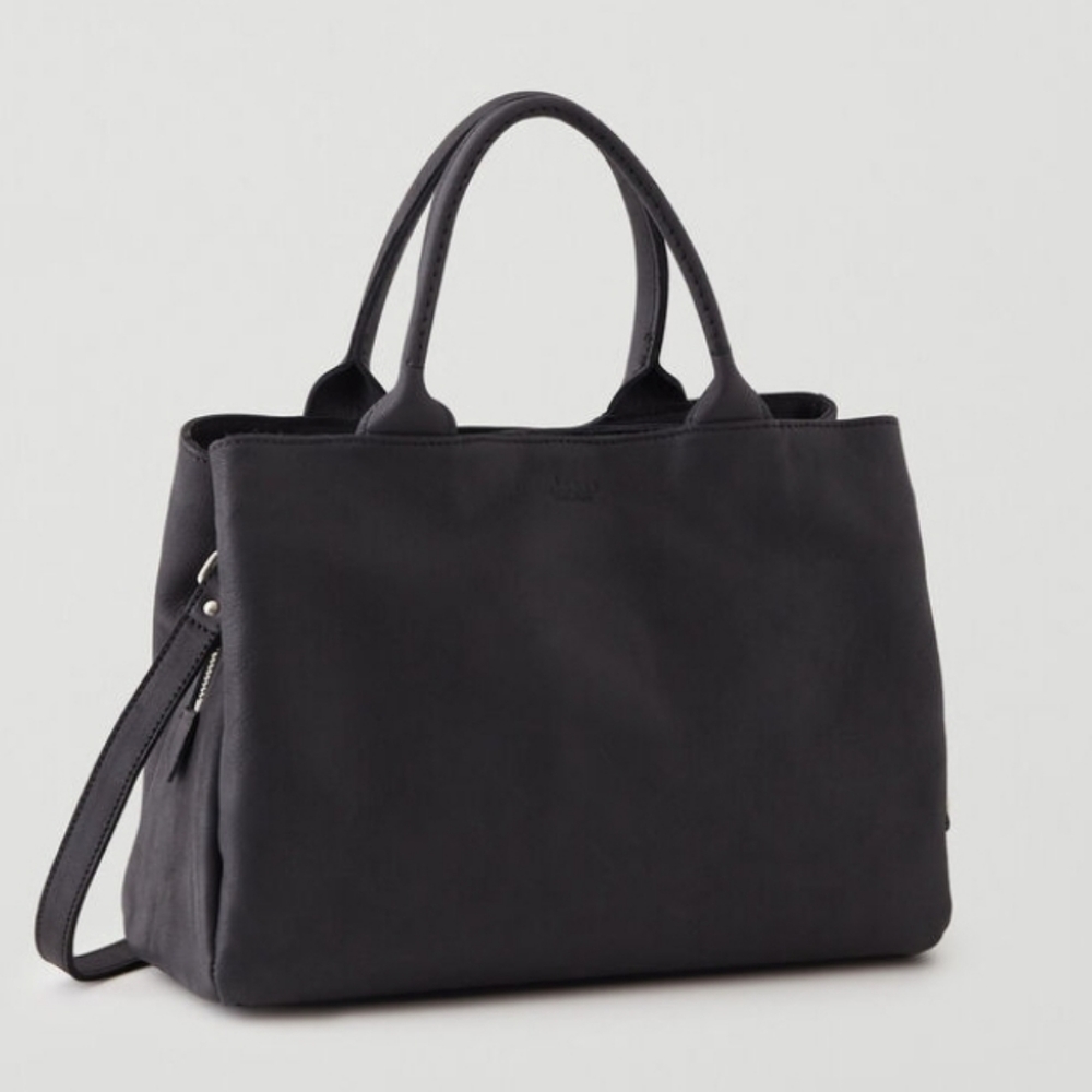 Black Structured Tote Bag - Roots